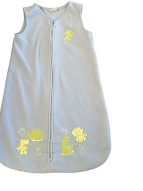 Love 'n Cuddles Blue Micro-Fleece Dinosaur Baby Sleep Sack